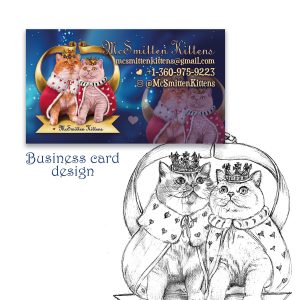 British cattery business card design