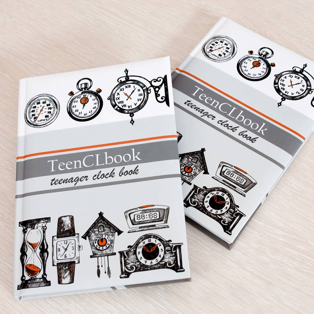 Дизайн обложки книги для подростков с часами