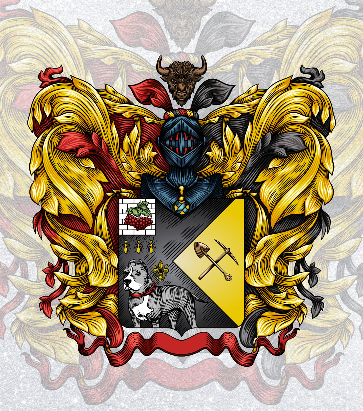 design of the family coat of arms to order
