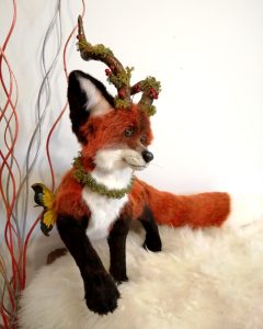Fantasy toy fox with horns