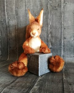 Handmade squirrel toy