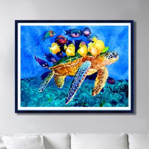Картина морская черепаха