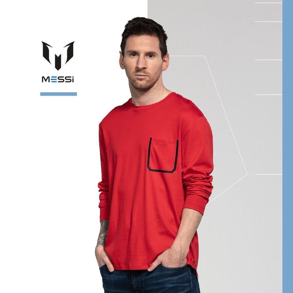 Brand clothing from Messi with a monogram