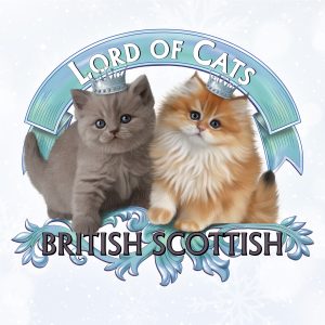 Logo British and Scottish cats in the crown
