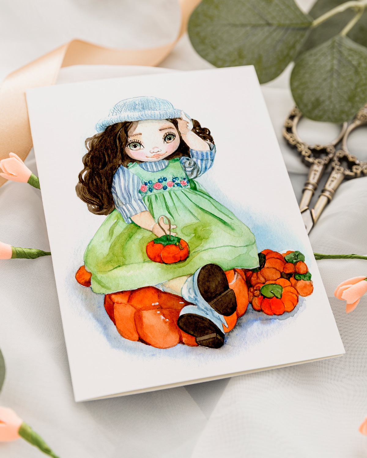 Handmade cards with dolls and pets