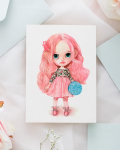 унікальна листівка з лялькою Блейз