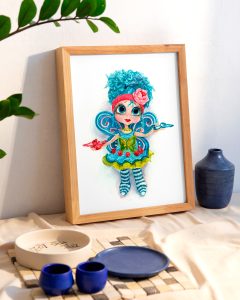 watercolor portrait fairy toy for toy store