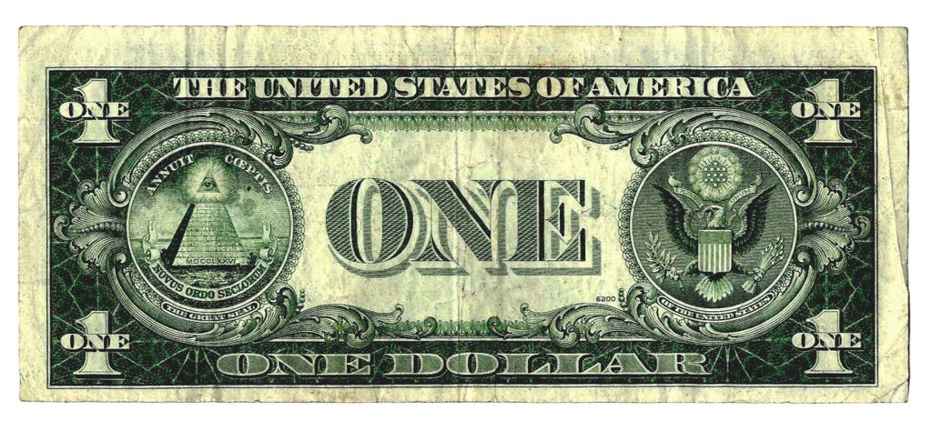 банківська купюра один долар США