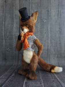 іграшка лисиця в капелюсі в стилі тедді на замовлення