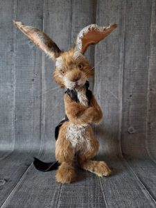 rabbit toy in teddy style according to author's patterns