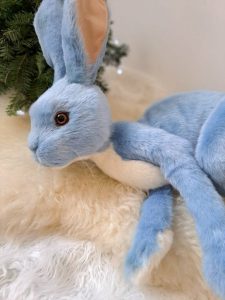 lapin bleu - jouet de Noël design sur commande