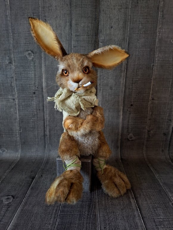коллекционные игрушки в подарок - кролик с подвижными лапами