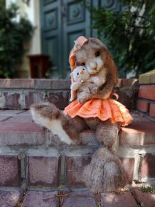 уникальная игрушка кролик тедди балерина в балетной пачке на заказ
