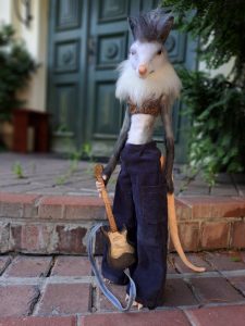 jouet possum à collectionner avec guitare électrique