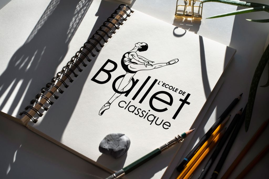 Ballet school logo sketch
